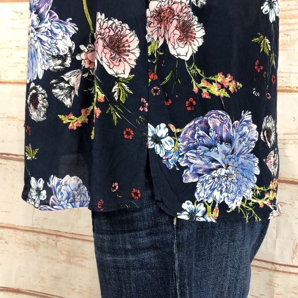 D9 - Daniel Rainn Navy Silk Sleeveless Top - M - Picture 4 of 6